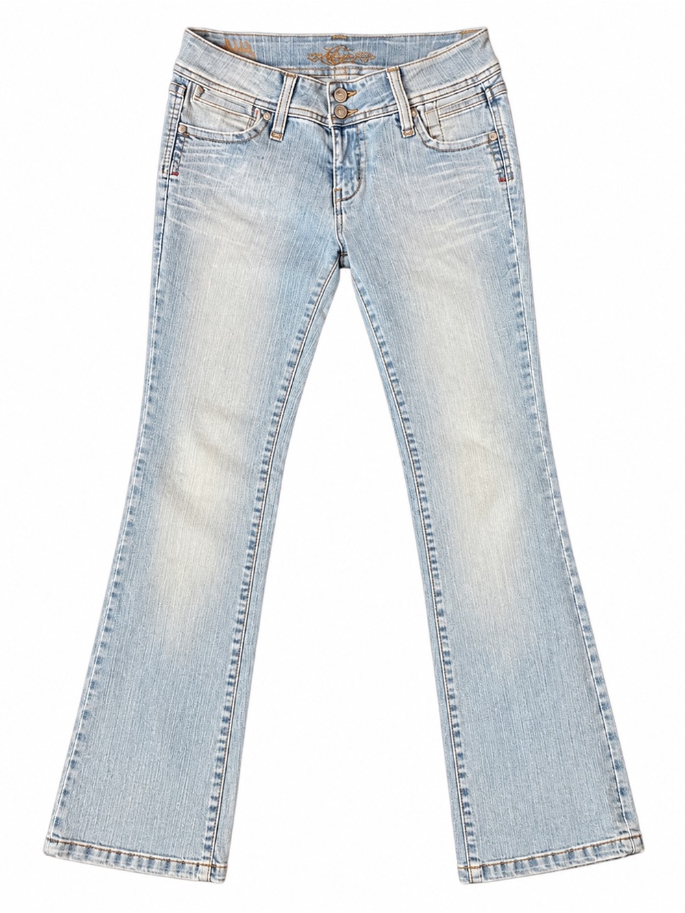 Y2K Vintage c'est toi premium denim wear jeans low rise light wash pants